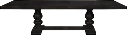 Extendable Antique Noir Dining Table – Elegant Expandable Table for Family & Entertaining