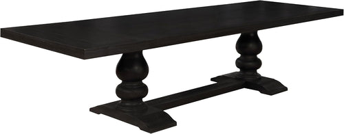 Extendable Antique Noir Dining Table – Elegant Expandable Table for Family & Entertaining