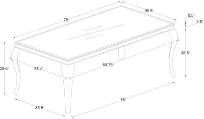 Modern Black Glass Dining Table – Elegant Rectangular Table with Chrome Accent Legs