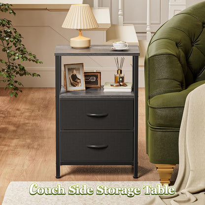 Modern Wooden Nightstand with Drawers – Stylish Bedside Storage Cabinet for Bedroom