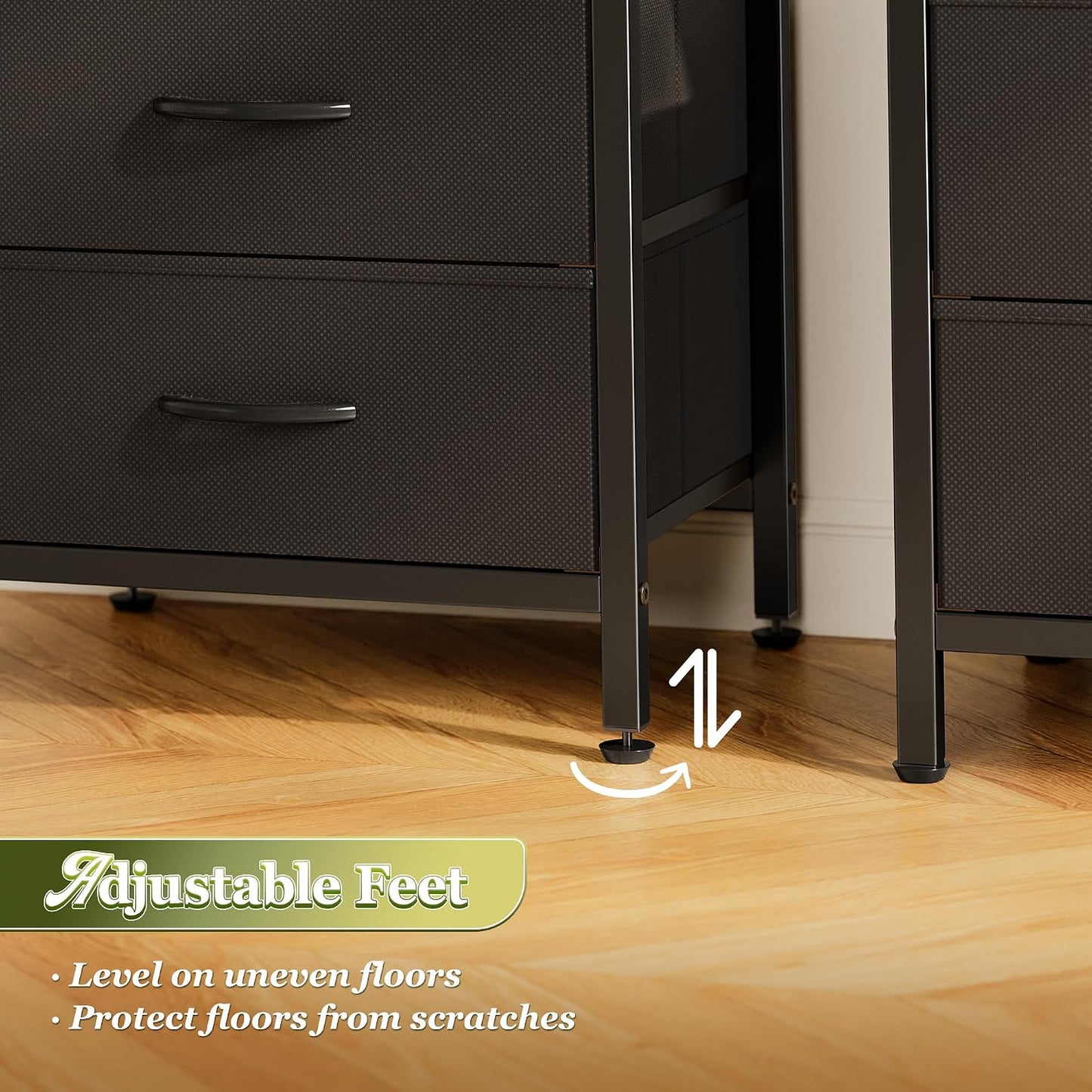 Modern Wooden Nightstand with Drawers – Stylish Bedside Storage Cabinet for Bedroom