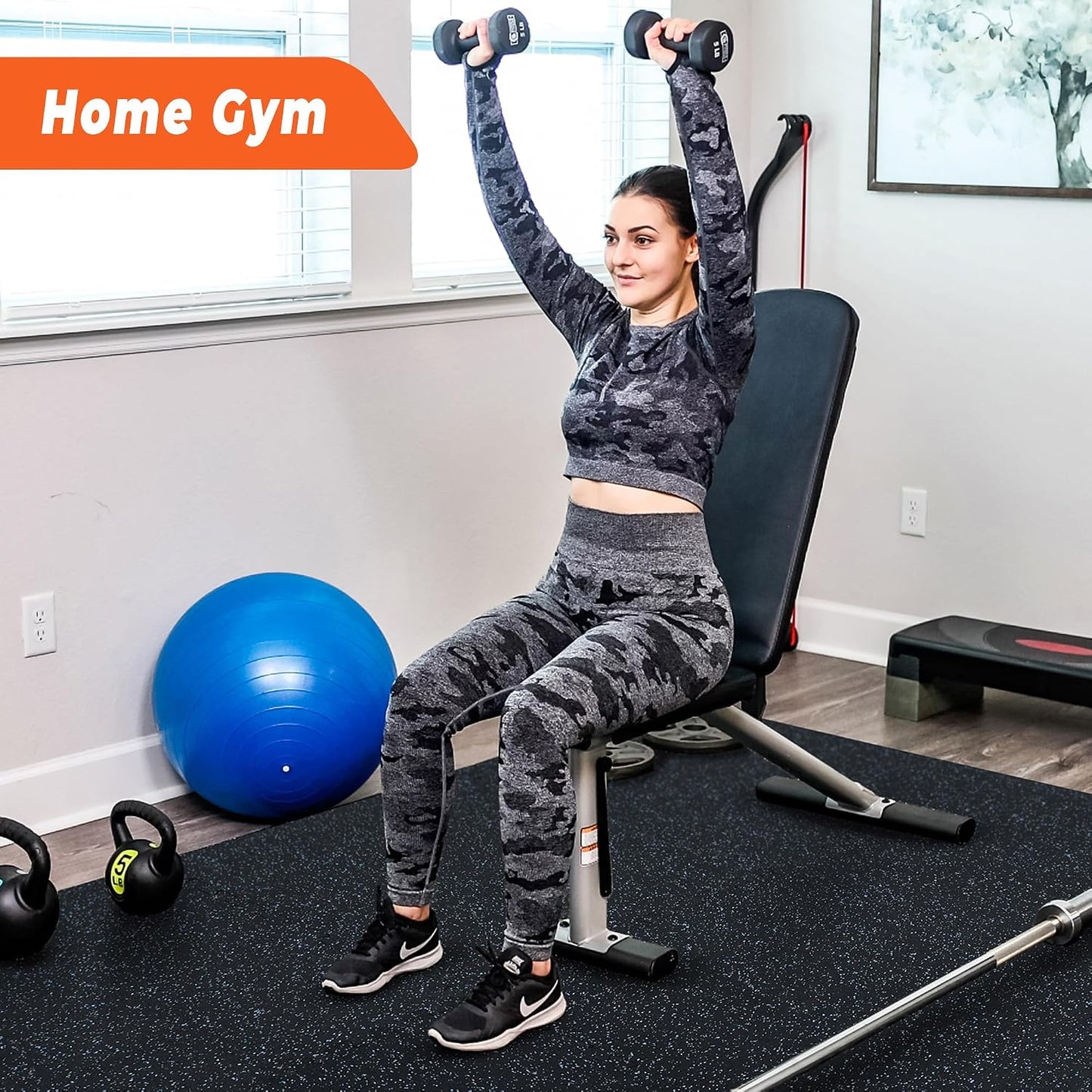 Interlocking Gym Floor Mats – Heavy-Duty Workout Flooring for Home Gym & Garage