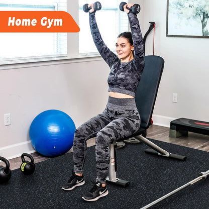 Interlocking Gym Floor Mats – Heavy-Duty Workout Flooring for Home Gym & Garage