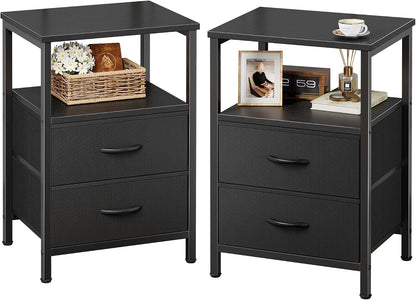 Modern Wooden Nightstand with Drawers – Stylish Bedside Storage Cabinet for Bedroom