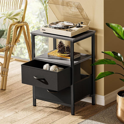 Modern Wooden Nightstand with Drawers – Stylish Bedside Storage Cabinet for Bedroom