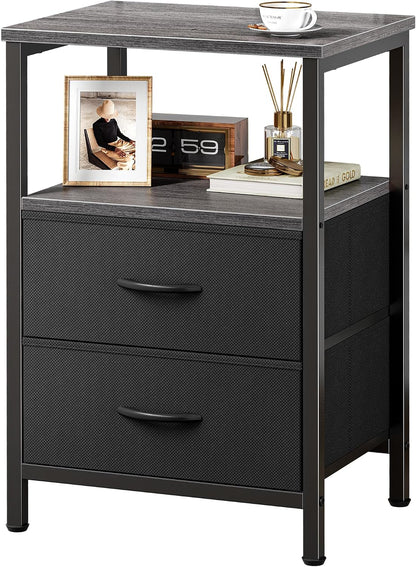 Modern Wooden Nightstand with Drawers – Stylish Bedside Storage Cabinet for Bedroom