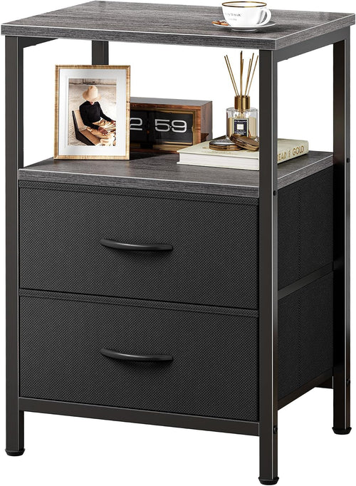 Modern Wooden Nightstand with Drawers – Stylish Bedside Storage Cabinet for Bedroom