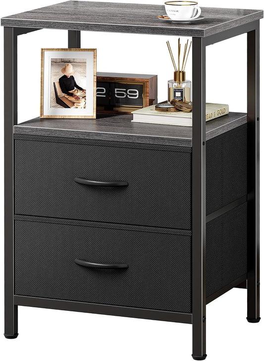 Modern Wooden Nightstand with Drawers – Stylish Bedside Storage Cabinet for Bedroom