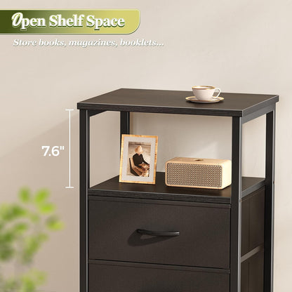 Modern Wooden Nightstand with Drawers – Stylish Bedside Storage Cabinet for Bedroom