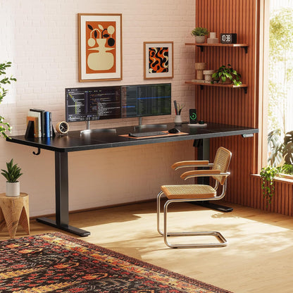 71" Electric Standing Desk – Height Adjustable Sit-Stand Computer Desk with Power & USB-C